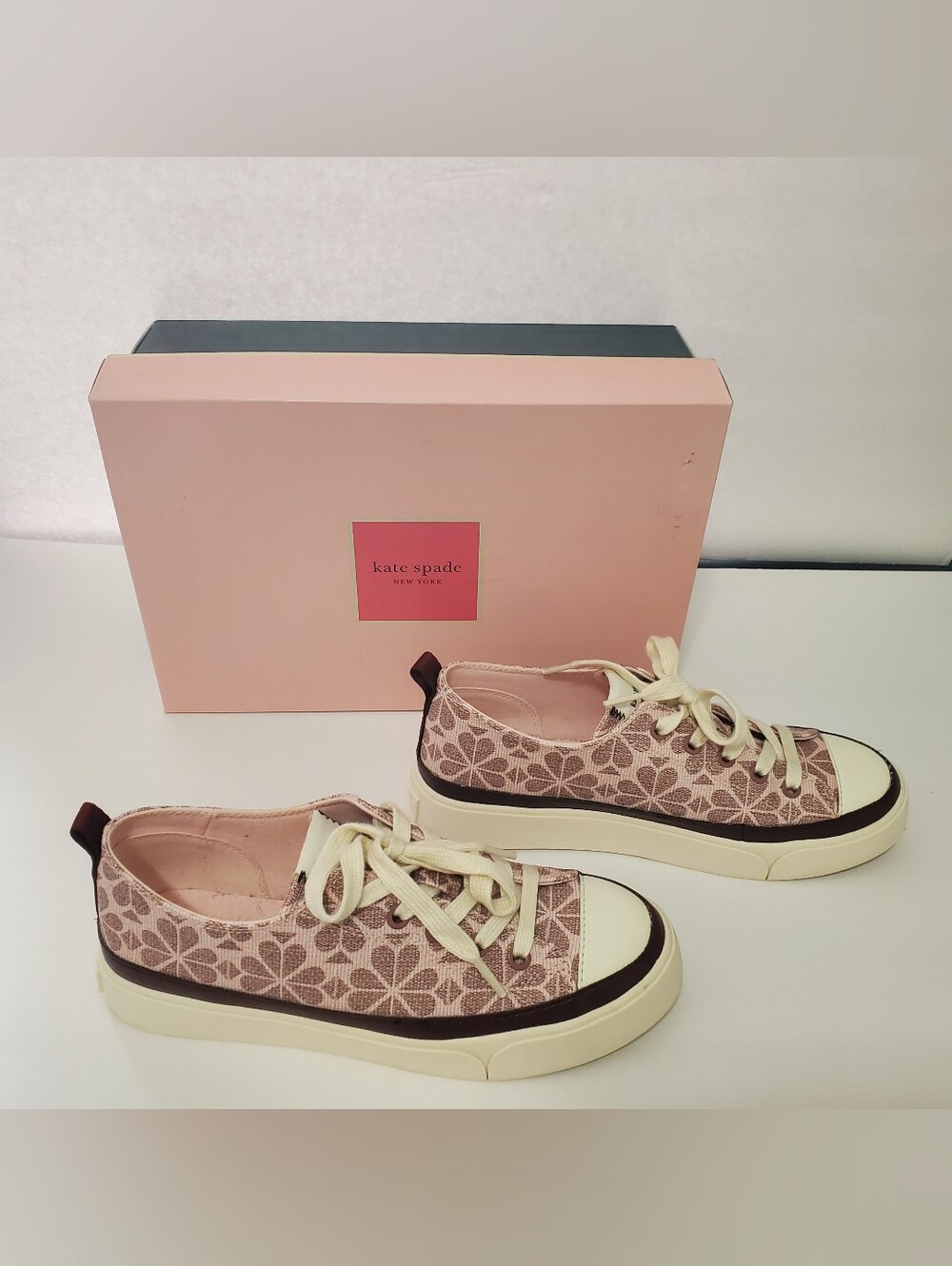 Kaia Kate Spade New York Low Top Sneakers Women Size 7 Pink
